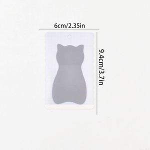 Cute Cat-Shaped Self-Adhesive PET Memo Pad Paper Essential Stationery for Back-to-School Planner Office School Writing <b>Note</b> - Product Image 2
