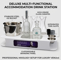 Station de service de bouteilles VIP de luxe, présentoir à liqueur en acrylique antirouille, support de seau à glace en acier inoxydable, modèle pour bar de boîte de nuit