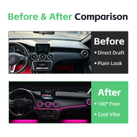 Modification de l'intérieur de la voiture, éclairage ambiant 12 couleurs, aérateur avant, Mercedes Classe A W176 CLA W117 GLA X156 2013-2018