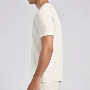 T-shirts formels en polyester/coton tricotés, sérigraphiés sur mesure pour hommes, anti-boulochage, à prix bas - Product Image 2