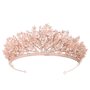 <span class=keywords><strong>Couronne</strong></span> de mariée en <span class=keywords><strong>diamant</strong></span> de style romantique coréen LUOXIN, diadème en zircon de haute qualité pour mariage - Product Image 6