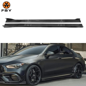 Falda lateral de fibra de carbono estilo FD para Mercedes Benz <span class=keywords><strong>CLA</strong></span> clase W118 C118 CLA35 CLA45 Kit de cuerpo de falda lateral de alta calidad - Product Image 1