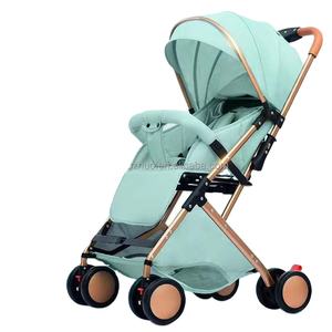 Weiße Aluminium legierung Kunststoff Schlafsack Kinderwagen Baby <span class=keywords><strong>3</strong></span> in 1/Dreiräder Kinderspiel zeug fahren auf Auto Reises ystem Kinderwagen - Product Image 2