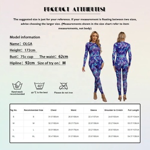 Traje de Baño de Sirena para Mujer, Mono de Cuerpo Entero con Estampado de Escamas de Pez, Traje de Baño para Cosplay, Actuaciones Escénicas - Product Image 6