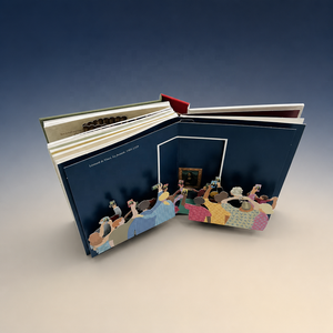 Impression personnalisée de livres pop-up 3D sur le thème du <span class=keywords><strong>Louvre</strong></span> pour enfants, livres d'art à couverture rigide, vente en gros, usine OEM, certifié FSC, faible MOQ - Product Image 1