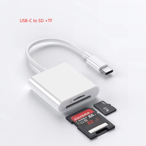 Lecteur de cartes mémoire 3-en-1 à double connecteur USB-C 8 broches, adaptateur OTG 3 emplacements SD TF PD pour iPhone, iPad, appareils Android et caméras de chasse - Product Image 3