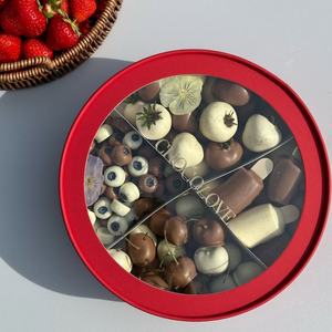 Caja de Regalo Redonda de Cartón con Forma de Cilindro y Logotipo Personalizado de Grado Alimenticio para Chocolates con Tapa - Product Image 6