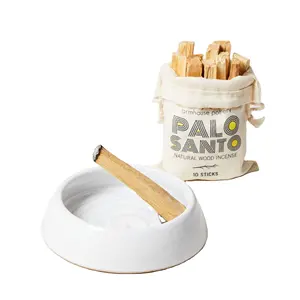 Porta incenso in gres bruciatore conico moderno in ceramica supporto rotondo Palo Santo