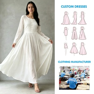 Custom Linen Maxi <strong>Dress</strong> Cut and Sew Women <strong>Long</strong> Sleeve <strong>Boho</strong> <strong>Dress</strong> Manufacturer With OEM ODM Service Provided - Product Image 1