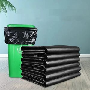 Bolsa de basura industrial grande desechable engrosada negra de plástico LDPE - Product Image 3