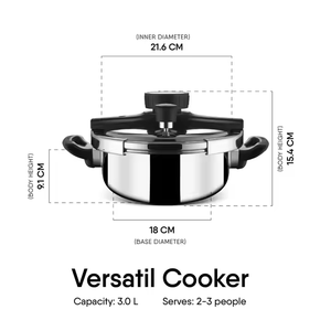 Premium <b>Large</b> Capacity Stainless Steel Pressure Cooker with Durable Stainless Steel Lid, Eco-Friendly Construction - Product Image 6