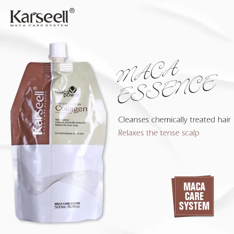 KARSEELL 500ml di cheratina OEM olio di argan maca naturale organico pulizia profonda e nutriente all'ingrosso trattamento per capelli