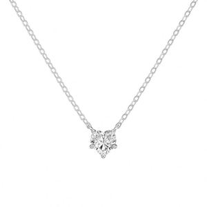 Colliers pendentifs en forme de cœur en moissanite, argent S925 plaqué rhodium, hypoallergéniques, design intemporel et élégant Dylam - Product Image 1