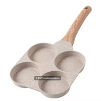 Poêle carrée moderne en fonte antiadhésive pour omelettes, compatible gaz et induction, avec poignée en bois, écologique, couvercle en verre 4 tasses
