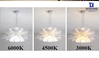 Nordique hôtel Restaurant maison nordique décoration haute qualité fer acrylique lustre chambre moderne fleur suspension lampe