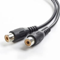 Conector adaptador RCA de ángulo recto, divisor en Y, Monitor de micrófono de PVC, Cables de alimentación, cable de codo para visera calentada, motos de nieve, Cara de casco