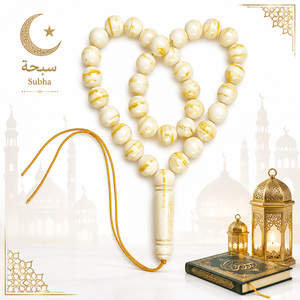 Chapelet musulman islamique 12mm 33 perles imitation <span class=keywords><strong>ambre</strong></span> <span class=keywords><strong>russe</strong></span> Tasbin Misbaha - Product Image 1
