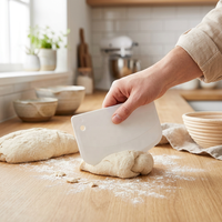 Coupeur de pâte à gâteau en plastique pour la cuisine Pâtisserie Pain Grattoir à pâte PP