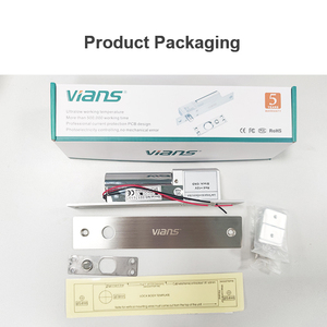 Verrou électrique à pêne dormant Vians <span class=keywords><strong>de</strong></span> haute qualité 12V en cuivre pur avec retour LED et temporisation - Product Image 6