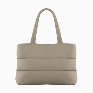 Manufacturer <b>Custom</b> With Logo Designer Fashion Soft Waterproof Nylon Cotton Quilted Padded Puff Puffy Puffer Tote Bags for Women - Product Image 3