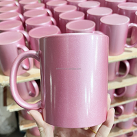 Tasses à café en céramique rose nacré personnalisées de qualité supérieure avec intérieur blanc – Lots en gros pour la vente commerciale et les commandes en vrac