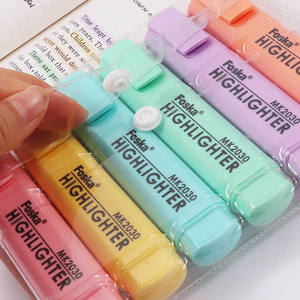 FOSKA Cute Stationary Macaron Color Chisel Tip Water Based Quick <strong>Dry</strong> <strong>Pastel</strong> Highlighter Pen Sets for Home School <strong>Office</strong> Supplies - Product Image 6