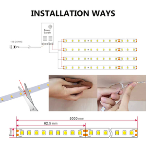 Bande lumineuse LED flexible à haute luminosité DC 24V 2835 3000K 4000K 6500K - Product Image 3