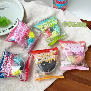Miglior servizio per voi 160 pz/scatola colorato Tpu elastico set Donut box fasce elastiche per capelli per ragazze donne bambini