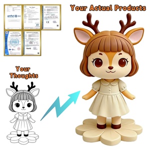 Figurine de Fille Cerf en Plastique Écologique – Design Tendance et Créatif, Logo Personnalisé, Couleur Personnalisée, Taille Personnalisée – Idéale pour les Bien-être des Employés - Product Image 1