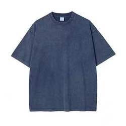 T-shirt unisexe vintage lavé à l'acide en pierre avec impression surdimensionnée personnalisée en gros 100% coton minéral pour hommes - Product Image 4