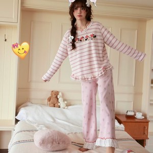 Conjunto de <span class=keywords><strong>Pijama</strong></span> de Otoño <span class=keywords><strong>Invierno</strong></span> para <span class=keywords><strong>Mujer</strong></span>, Diseño de <span class=keywords><strong>Mickey</strong></span> Mouse a Rayas, Manga Larga y Pantalones Largos, Apto para Usar en Casa o como Ropa Exterior - Product Image 3