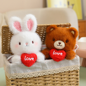 Venta al por mayor de peluche de conejo ángel de 20 cm, juguete de peluche personalizable OEM/ODM, muñeco de oso de peluche, peluche romántico para San Valentín, para niñas, para aliviar el estrés - Product Image 3