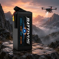 بطارية ليثيوم أيون BATTIVUS 22.8 فولت 23000 مللي أمبير 6S1P للطائرات بدون طيار الصناعية ورشاشات الزراعة، طاقة عالية 524.4 واط ساعة، 175 واط ساعة لكل كيلوجرام، حزمة UN38.3