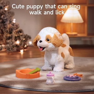 Jouet interactif pour enfants Tumama, chiot en peluche électronique, contrôle par laisse, peluche réaliste, chien musical qui marche, jouet pour garçon et fille - Product Image 1
