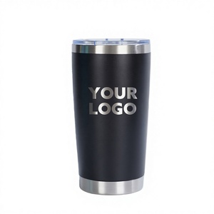 20oz Top Wholesale 304 Stainless Steel Powder Coated Insulated Wine Tumbler Cups for Travel Leak-Proof BPA Free <b>with</b> BSCI - Product Image 1
