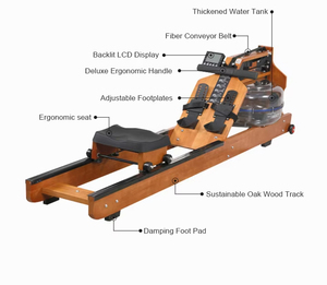 <span class=keywords><strong>Rameur</strong></span> commercial à double rail Cheernin pour la maison et la salle de sport, pliable, en bois, machine à ramer à <span class=keywords><strong>eau</strong></span> - Product Image 2