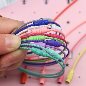 Bán Buôn Màu Nướng Sơn Kim Loại Vòng Dây Thép Không Gỉ <span class=keywords><strong>Tag</strong></span> Xoay Vòng Chìa Khóa Keychain Đồ Trang Sức Tự Làm Phụ Kiện - Product Image 5