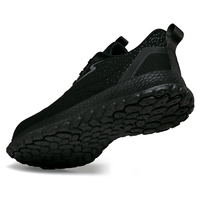 Zapatos de Seguridad Ligeros para Hombre, Cómodos, Negros, Casuales, Antideslizantes, Zapatillas Deportivas, ODM OEM, Zapatos de Trabajo