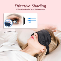 Masque de sommeil occultant en satin noir personnalisé avec logo, réglable, unisexe, doux, en soie, pour hommes et femmes, aide au sommeil, vente en gros