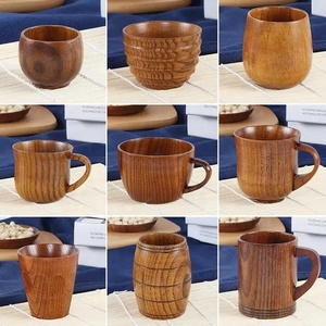 Tasse à café en bois personnalisée faite à la main en bois voyage extérieur <span class=keywords><strong>homme</strong></span> tasse thé Camping tasse - Product Image 5