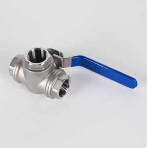 Thickened SS304 Three Way Female Thread Ball Q14F/Q15F-16P DN4-DN6 Water Flow <b>Diverting</b> Screw Connection - Product Image 5