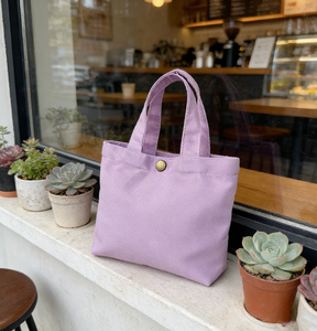 Bolsa de almuerzo portátil de lona de color sólido, bolso pequeño y sencillo, bolso de almacenamiento reutilizable, bolsa de compras - Product Image 4