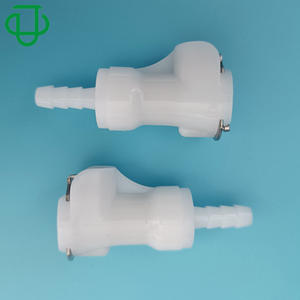 JU LFD17003 POM Plastic <b>Quick</b> <b>Connector</b> T-Shaped With Valve Stop For Rubber Hose 3.2-10.0mm Injection Molding Grade - Product Image 1