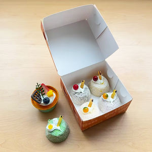 Eco-friendly Custom Logo Cake Paper Boxes Cupcake Cookie Wrapping Foldable Paperboard <b>Box</b> Gift <b>Box</b> for <b>Small</b> Business - Product Image 2