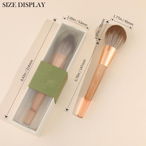 Grand ensemble de pinceaux de maquillage végétaliens moelleux Poils synthétiques sans cruauté Pinceau à poudre bronzante à couverture complète avec boîte-cadeau - Product Image 6