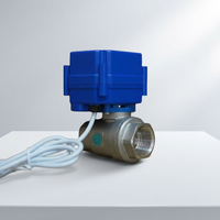 BEST C520 Vanne à boisseau sphérique électrique micro 1 pouce en acier inoxydable 2 voies 12V/24V/220V AC/DC Protection IP65 Base OEM
