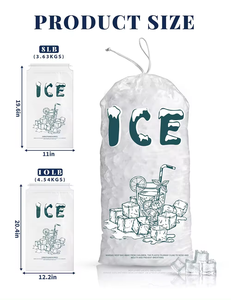 20 किलो बर्फ बैग प्लास्टी बर्फ बैग प्लास्टी बर्फ बैग 6lbs बर्फ बैग - Product Image 5