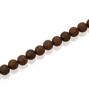 Cuentas de piedra de <span class=keywords><strong>lava</strong></span> volcánica de hielo colorido, cuentas espaciadoras sueltas redondas para fabricación de joyería, pulseras <span class=keywords><strong>DIY</strong></span>, collares de 15'' - Product Image 4