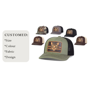 Casquette OEM de haute qualité personnalisée 6 panneaux avec logo de broderie à bord pré-incurvé en maille vierge SnapBack Trucker Hats - Product Image 1