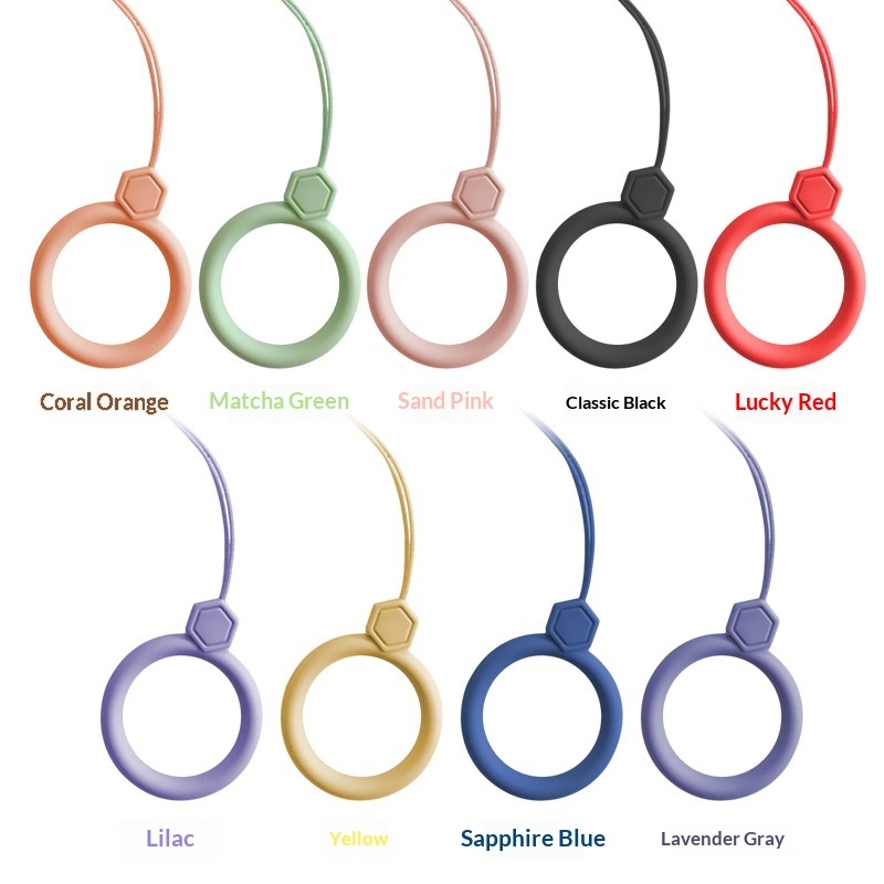 Silicone Fan Lanyard Ring Loop Earphone Case Pendant Liquid Silicone Multi-function Lanyard Image 3